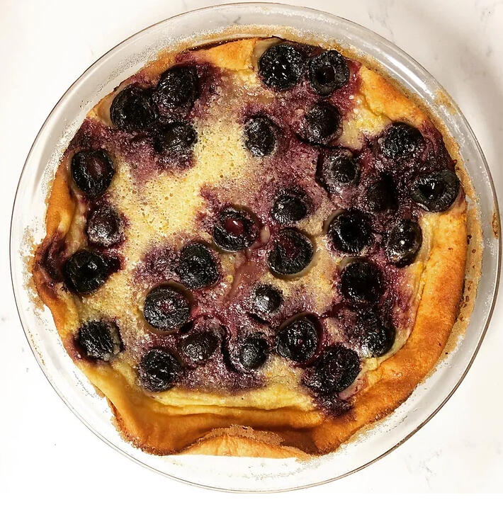 clafoutis in pie plate